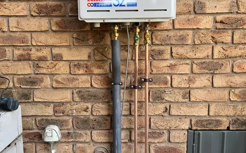 hot water installation